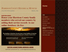 Tablet Screenshot of harrisoncountymuseum.org